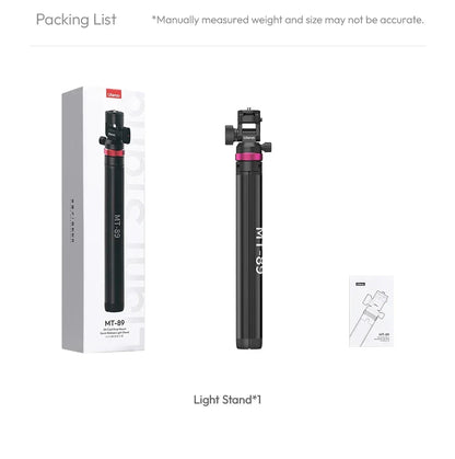Ulanzi MT-89 2M Quick-Release Light Stand with Cold Shoe Mount 8-Section Extend for Action Camera Phone Clamp Photograph Tripod