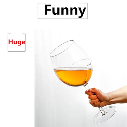 Extra Large 3000ML 106 Oz Giant Wine Glass And Beer Mug Combo for Whiskey Parties Birthdays Weddings - Liquor Glass