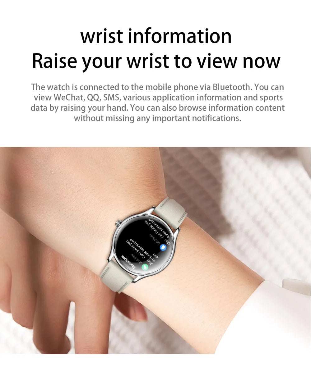 2025 New AMOLED Screen 7.9mm Ultra-thin Women Blue Tooth Call Smart Watch Heart Rate Health Lady Music Sport Fitness Smartwatch