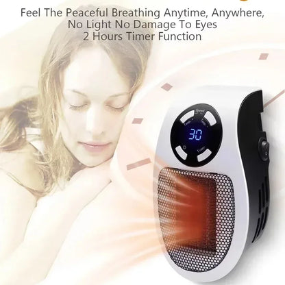 Remote Heater 500W Heater Portable Electric Heater Plug-in Wall Mounted Room Heater Home Appliance Heating Stove Mini Radiator