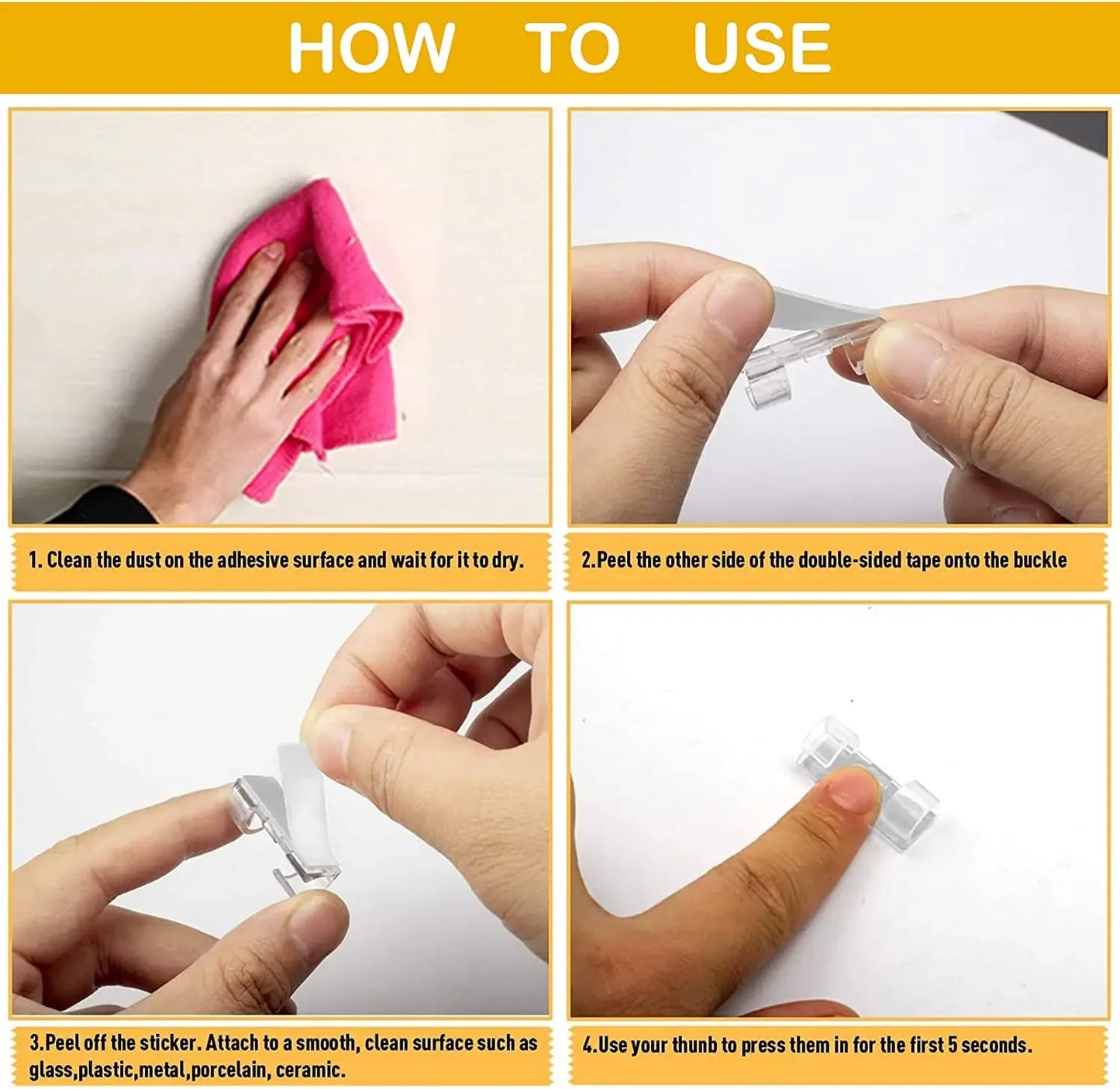 Cable Organizer Clips Wire Holder Self Adhesive Desktop Cord Management for PC Mouse USB Power Cord Fixer Wall Car Home Office
