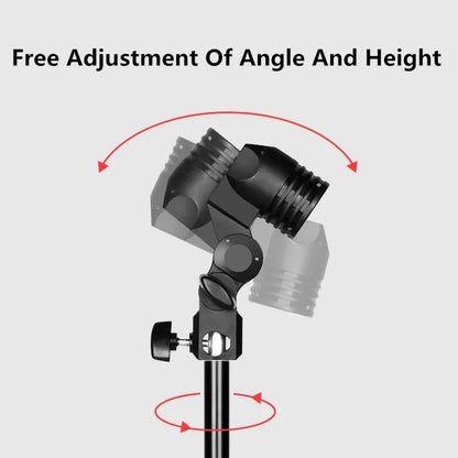 85W LED Photographic Lighting Bulbs E27 Base Lamp With Remote Control Dimmable Daylight Bulb For Photo Studio Softbox