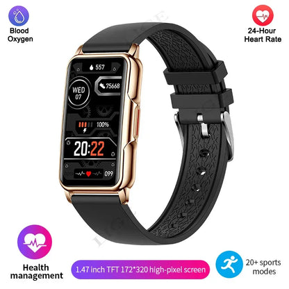 Smart Bracelet Women Smartwatch Men Heart Rate Blood Oxygen Waterproof Sport Fitness Smart Band Watch Call Reminder Ladies+Gift