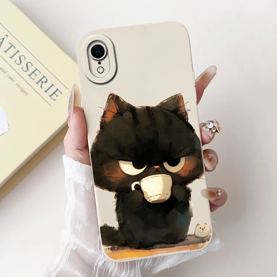 For iPhone X XR XS SE 2020 Case iPhoneX Liquid Soft Silicone Case For iPhone x s XR Back Cover For iphone se 2020 Phone Bumper