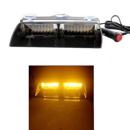 16W Car Windshield LED Strobe Light 12V Waterproof Police Lights Warning Light Flash Dash Emergency Signal Lamps