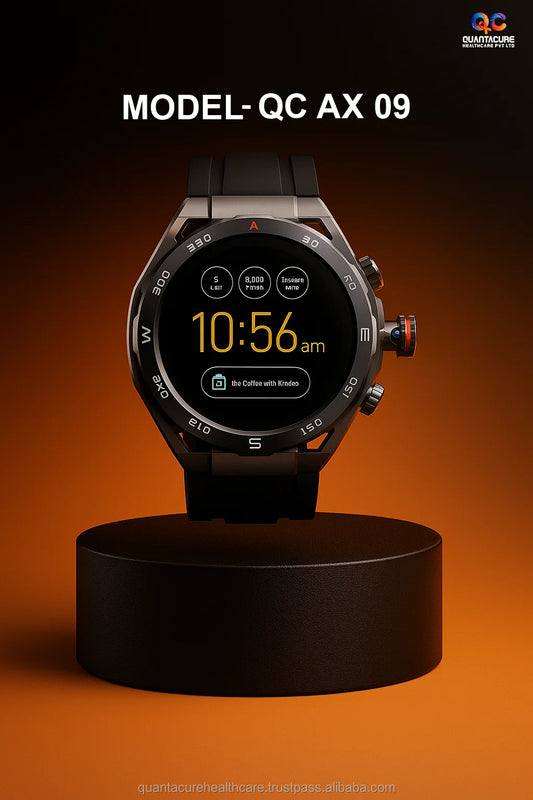 2025 QC AX09 HW18 Circular Android Smartwatch 4G GPS Navigation 4+64GB WiFi Rotating Camera Video Call Health NFC IP67