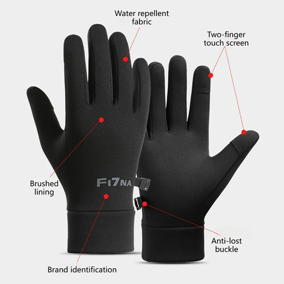 GTUBIKE Autumn Winter Outdoor Cycling Gloves Gym Fitness Sports Running Warm Touch Screen Nonslip Gloves Motorcycle Gloves