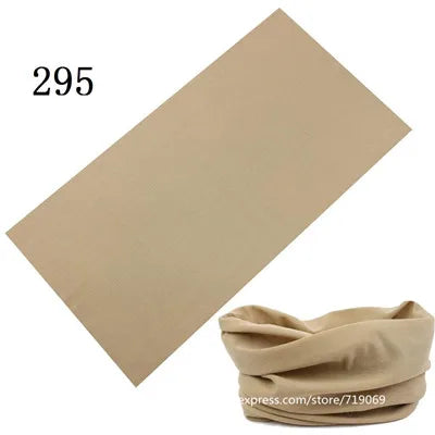 100% Polyester Solid color Microfiber Tubular Multifunction Motorcycle Scarf sports Headband Seamless Tube Bandanas Face Mask