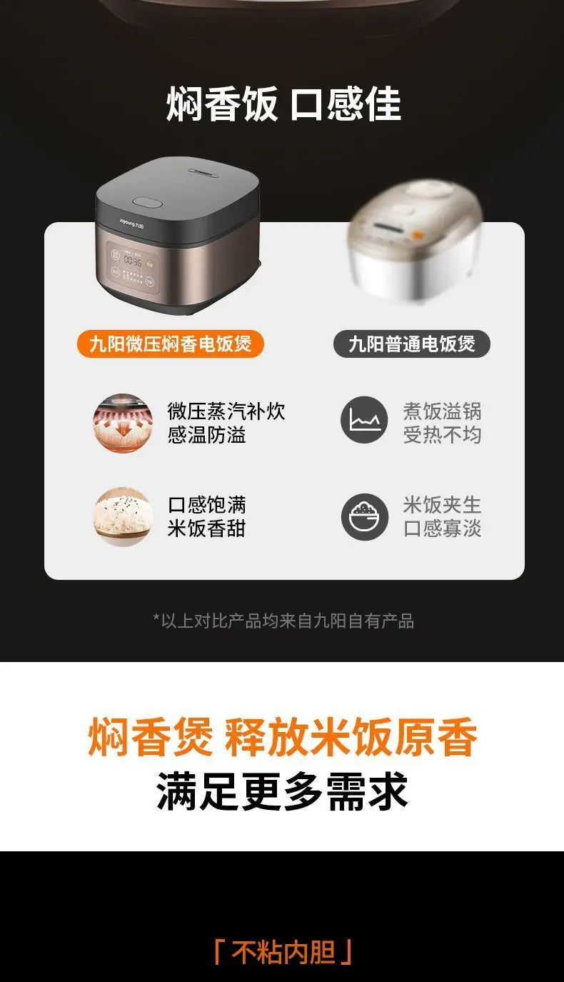 Electric rice cooker, fully automatic, household smart rice cooker, multi-functional non-stick steaming cooking fast cooking.