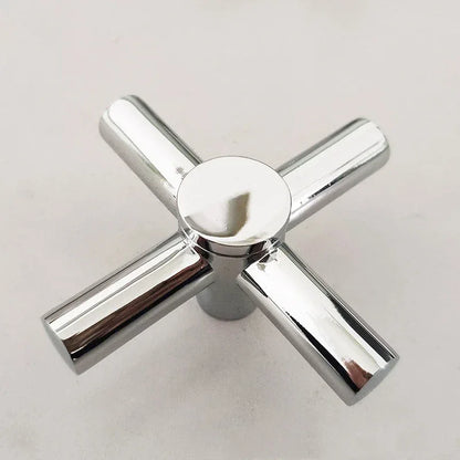 Cross Faucet Handle Knob Zinc Alloy Handwheel Universal Hot Cold Sink Taps Switch For Kitchen Bathroom Tap Replacement Parts