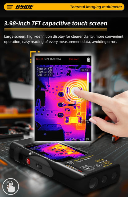 BSIDE SH7 320*320 Thermal Imager Camera 20000 Counts Touchscreen Digital Multimeter 2 in 1 IR Camera for Macro lens Repair PCB