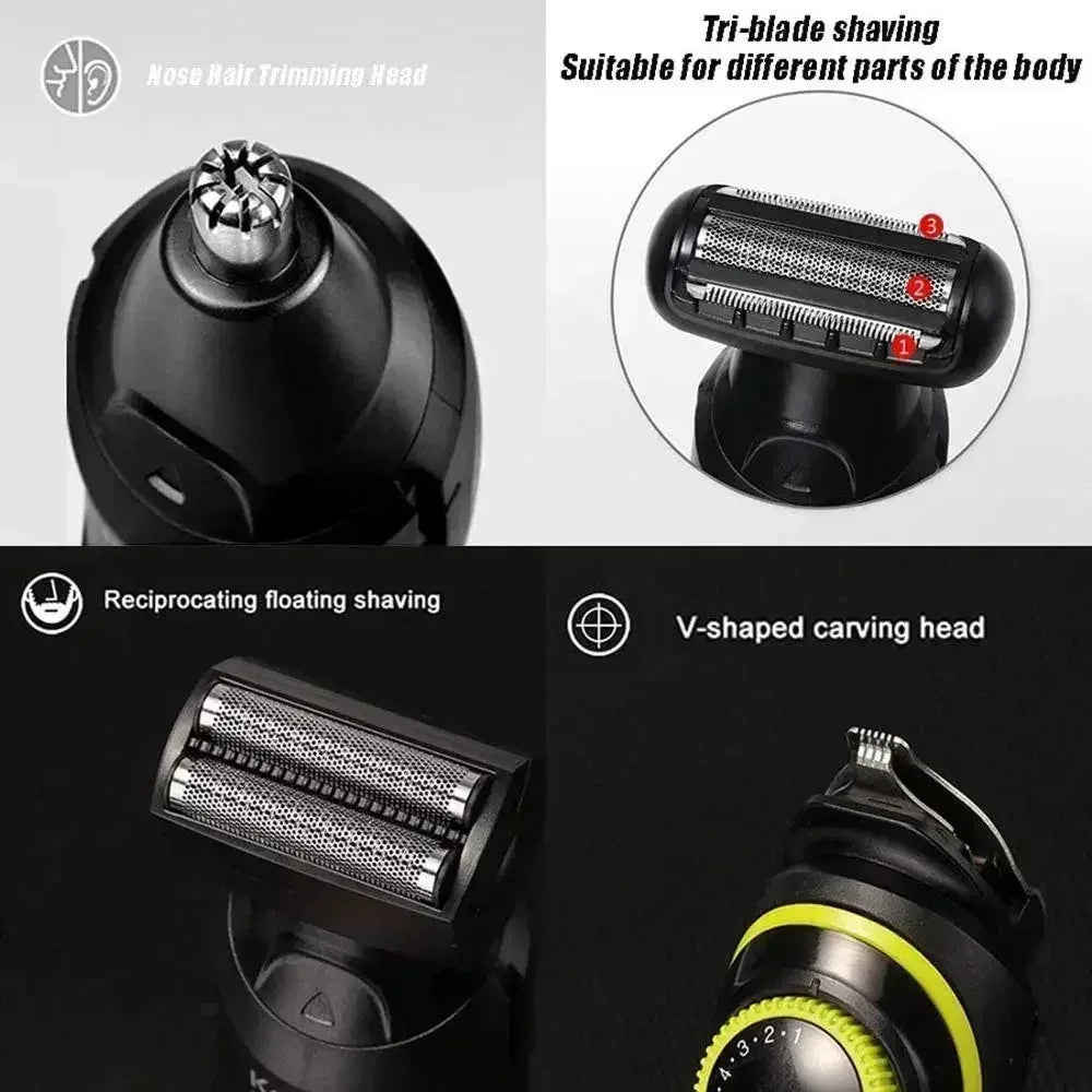 Hair Clipper Kemei KM-696 Multifunctional Trimmer for Men Electric Shaver for Men's Razor Nose 5 in 1 Professional Trimmer