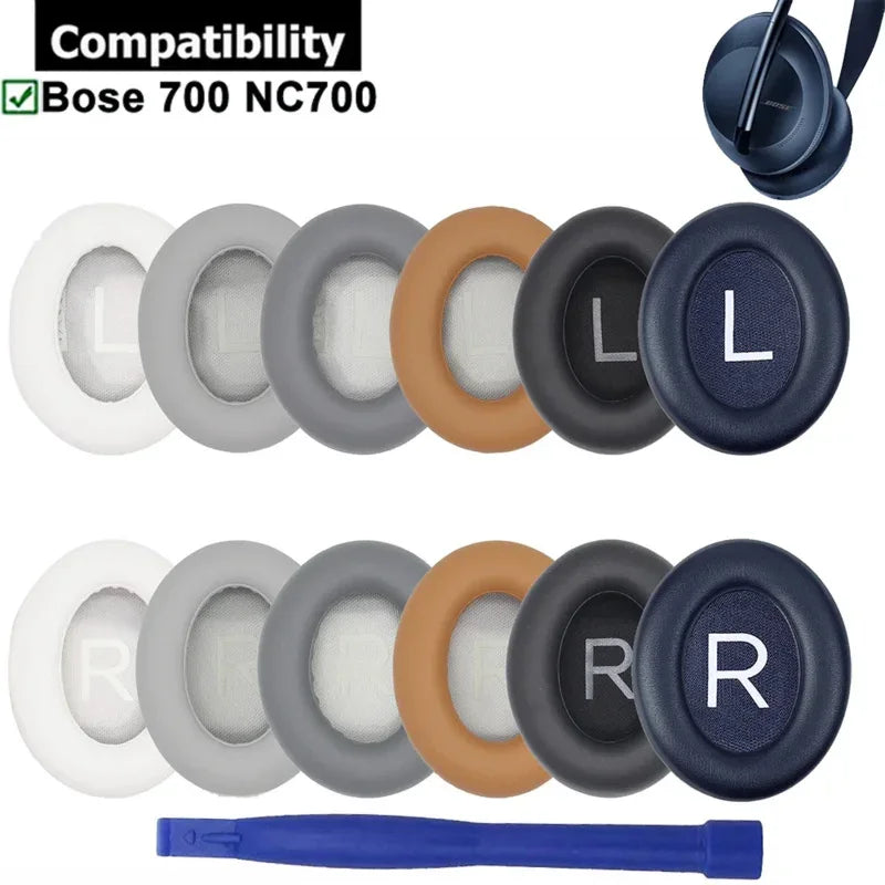 Replacement Ear Pads Earpads Cushion Kit Earmuffs Headband Repair Parts for Bos 700 NC700 Noise Cancelling Wireless Headphones