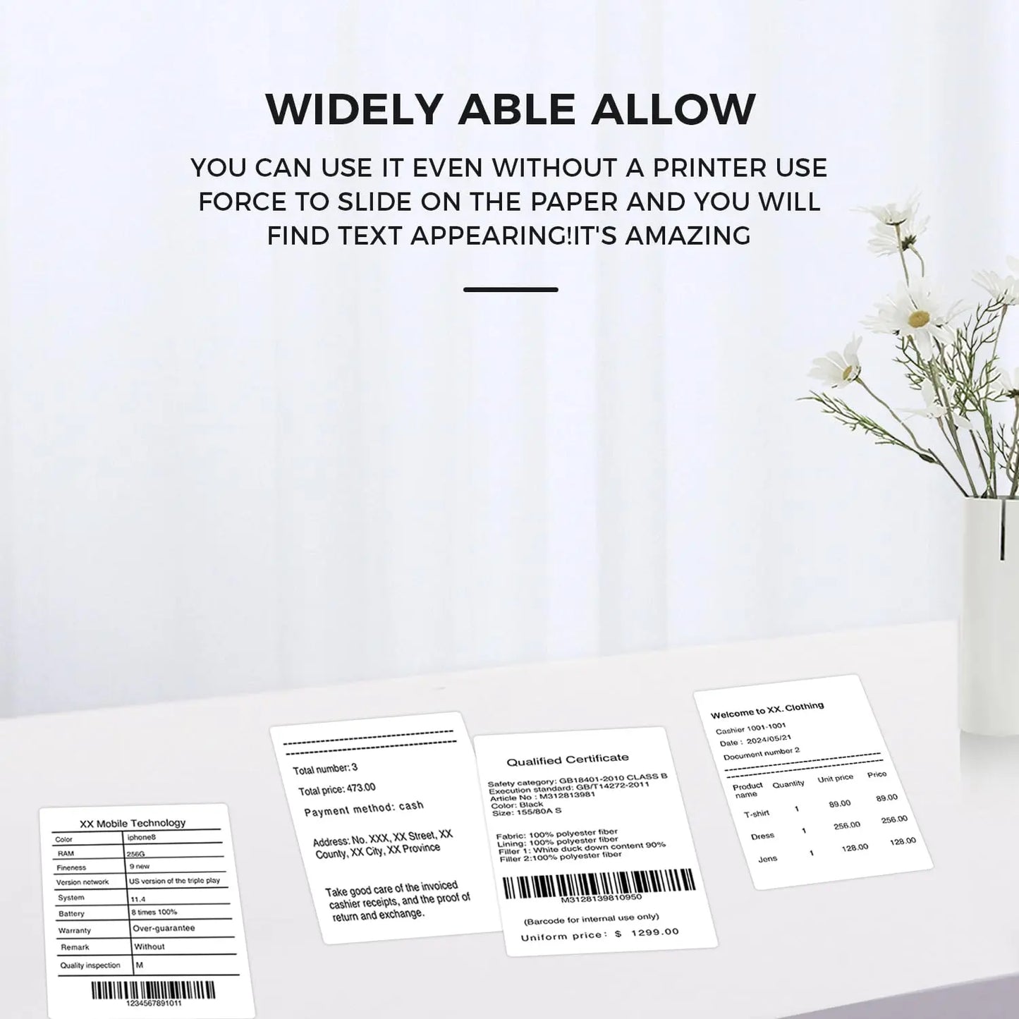 Durable 50x80mm Circle Thermal Paper - Phomemo M110 Printer Compatible Stickers