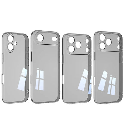 Transparent Black Silicone Soft Case For iPhone 17 Air 16 16E 15 14 13 12 Pro Max Plus Mini Clear Ultra Thin Back Cover Shell 17