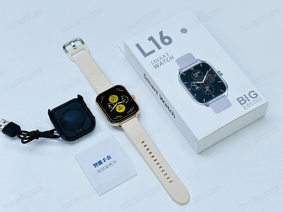 2.01'' Sports SmartWatch Fitness Clock Health Monitor Waterproof Smartwatch Wireless Call Watches For Men Women IOS Andriod 2025
