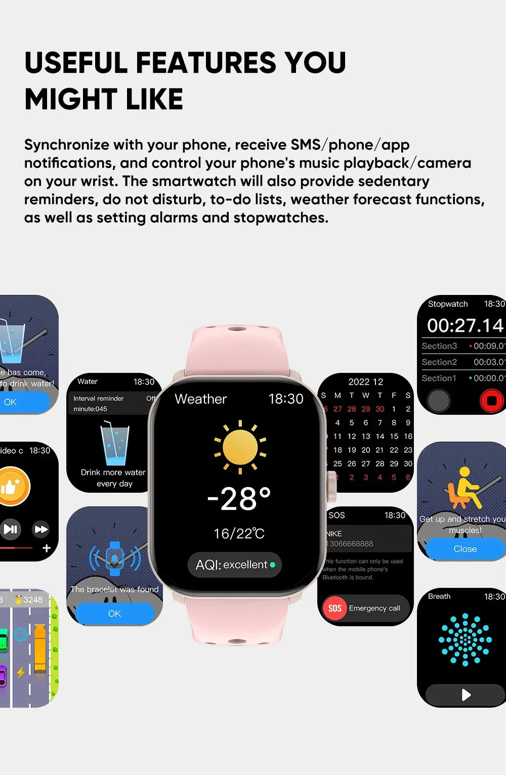 Global Upgrade Version Watch 5 HD AMOLED Display Screen Heart Rate Bluetooth Call GPS Track Waterproof Sports Men Smart Watch