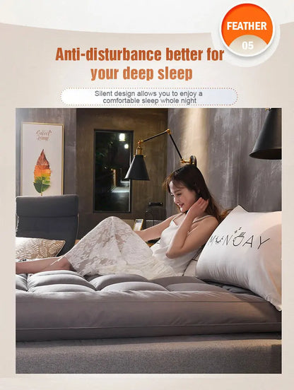 Down soft mattress five-star hotel three-dimensional thickened 10cm mattress student dormitory 0.9m/1.2m soft cushion quilt