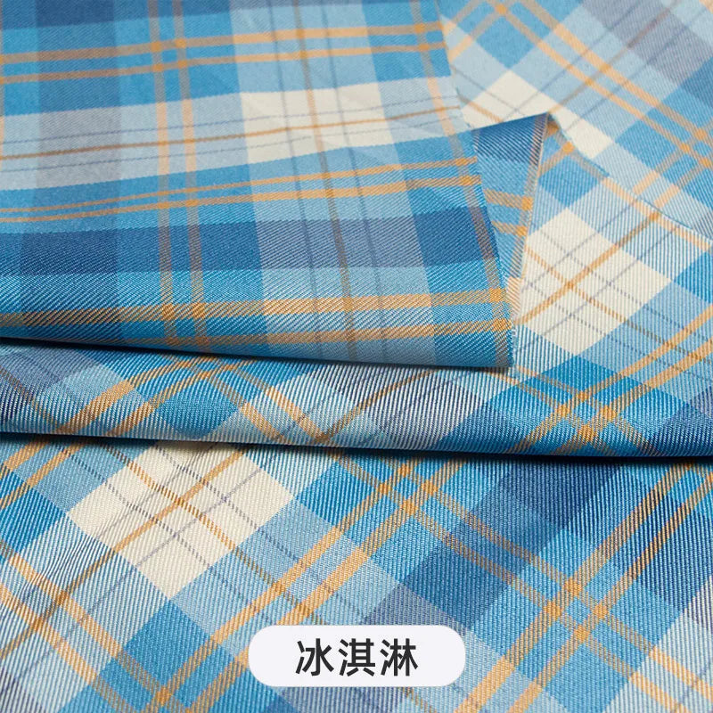Plaid Fabric By The Meter for Japanese Jk Uniform Skirts Clothing Hair Band Clothes Pillowcases DIY Sewing Textile Anti Wrinkle