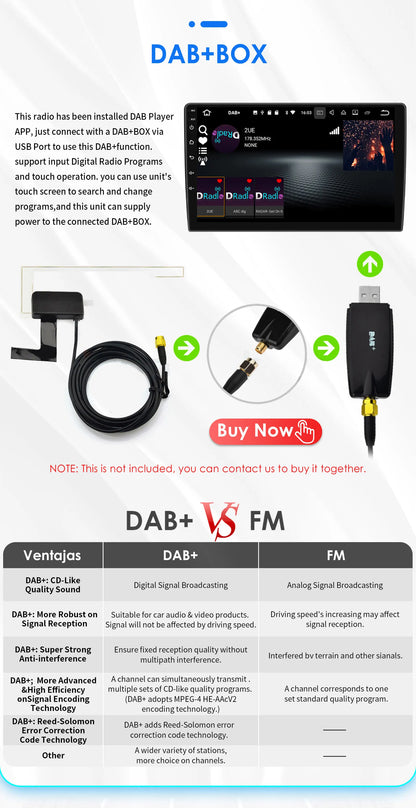 Hizpo 2Din 7inch Android14 Car Radio for Fiat Panda 2013 - 2020 GPS Navigation 4G BT Carplay RDS DSP SWC UI7862 Multimedia