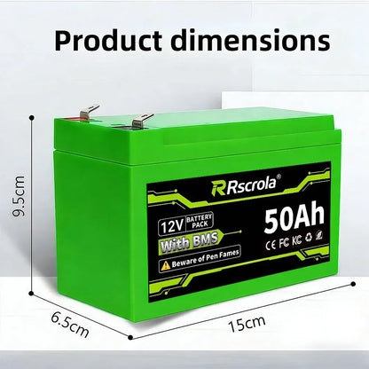 12V Li-ion Battery Pack 50Ah/40Ah/30Ah/20Ah A+ 18650 Battery Pack Long-lasting for Sprayer,Children's Toy Car,Scale,Solar Energy