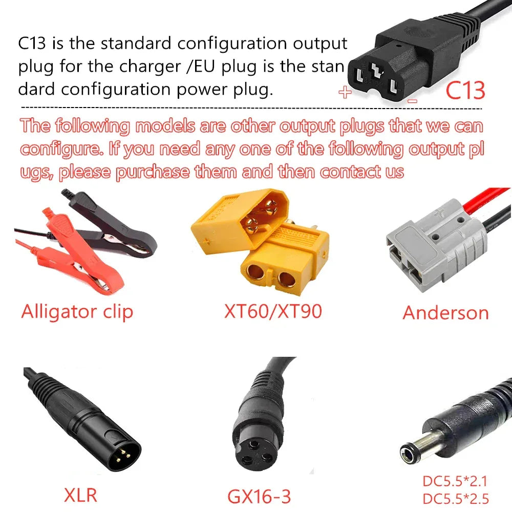 10A 15A 24V 48V 58.4V 72V 60V 67.2V 84V Li-ion Lifepo4 Lithium Battery Charger Curren Adjustable 13S Charge 8S 16S 20S 24S parts