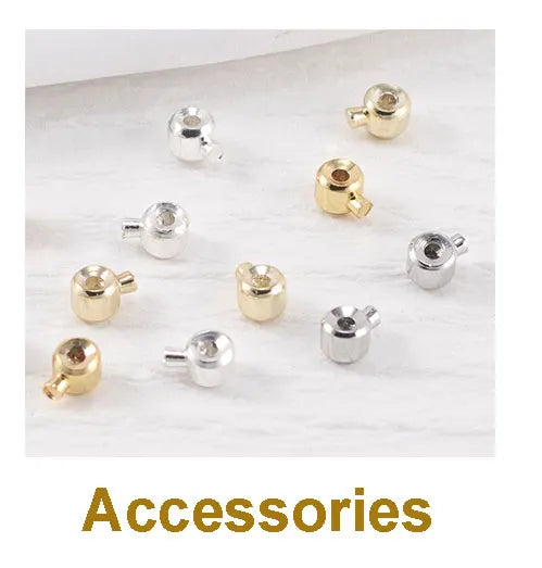 Brass Round Slider Stopper Beads for Bracelet Silicone Inside Positioning Spacer Adjust DIY Crafts Jewelry Making Findings