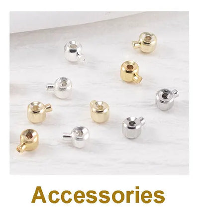 Brass Round Slider Stopper Beads for Bracelet Silicone Inside Positioning Spacer Adjust DIY Crafts Jewelry Making Findings