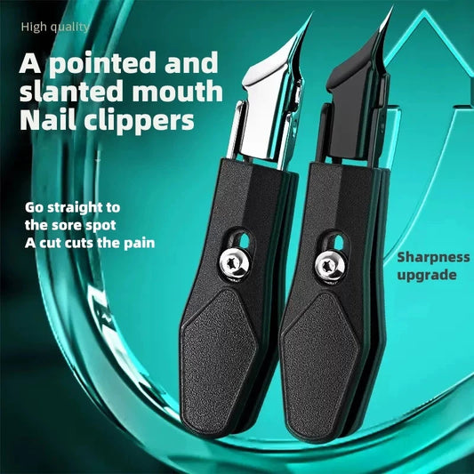 25° Slant Edge Nail Clipper Wide Opening Stainless Steel Professional Ingrown Toenail Tools Eagle Beak Oblique Toe Nail Trimmers by PDG ibma
