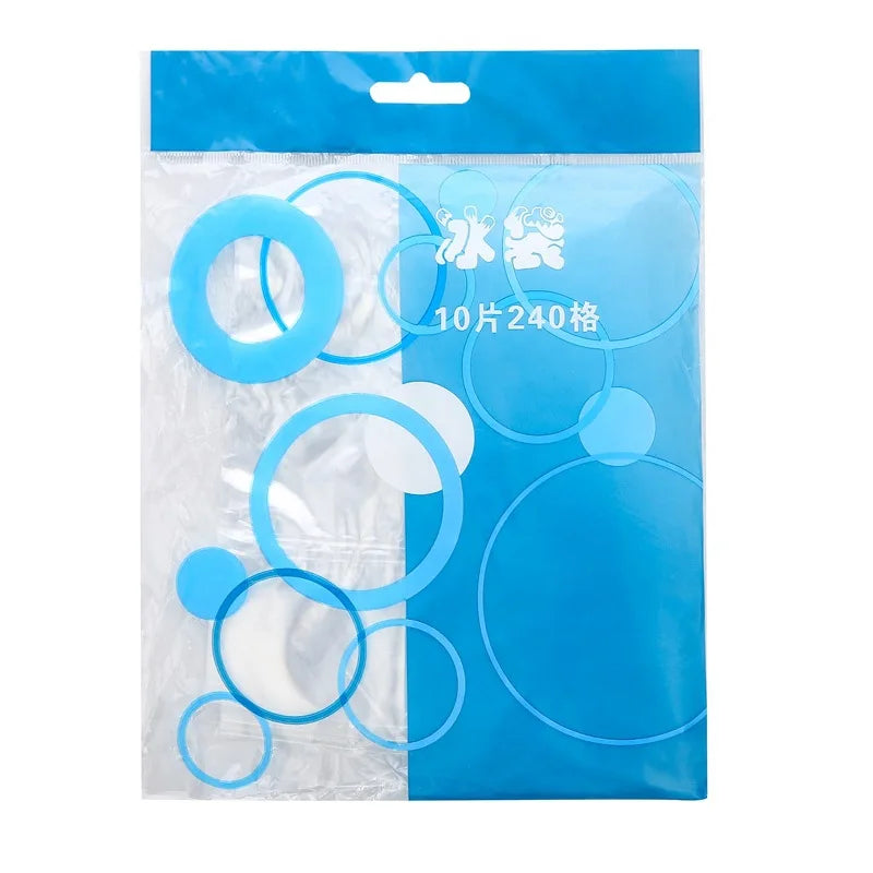 10/pack ice bag Disposable plastic homemade ice freezer bags Home use creative self-styled ice cubes bags ice-making mold