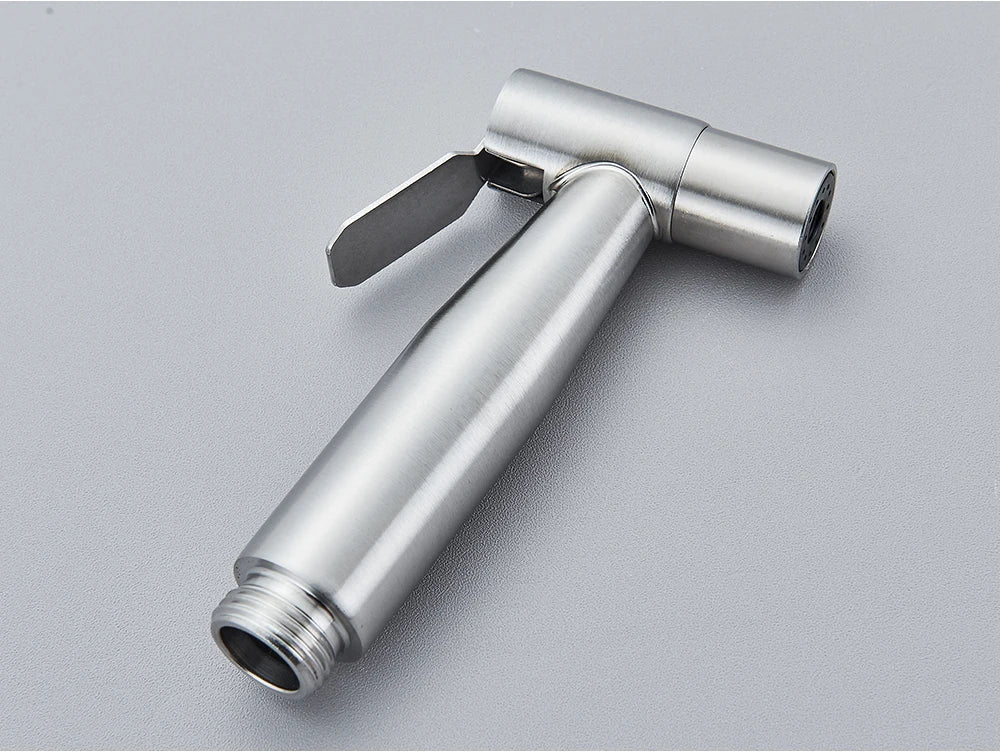 Brushed Gold Handheld Toilet Bidet Sprayer Stainless Steel Bidet Shower Hygienic Shower Wall Toilet Bidet Sprayer Cold Water