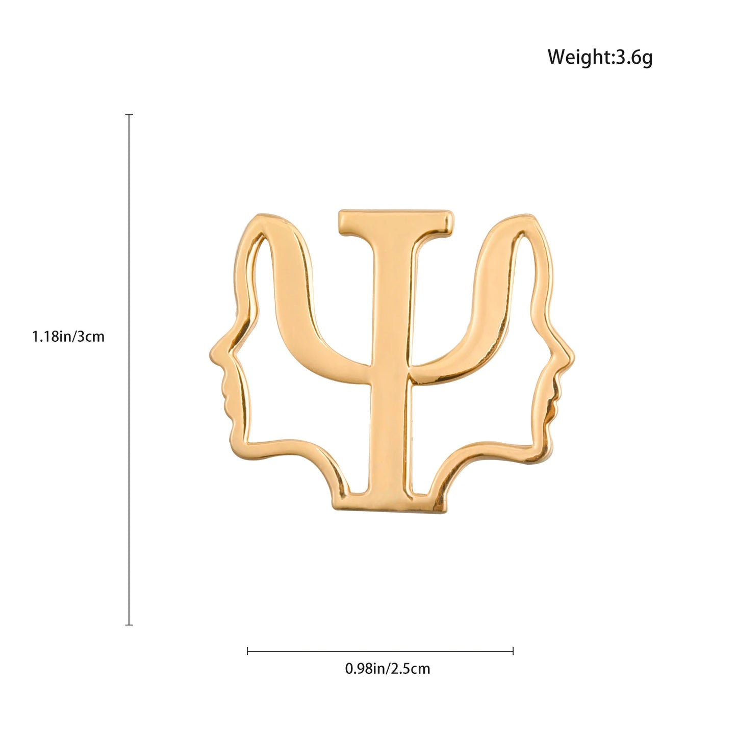 DCARZZ Psychology Psi Brooches Medical Charm Backpack Lapel Pins Badge Medicine Jewelry for Psychologist Doctor Nurse