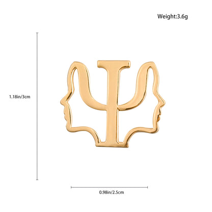 DCARZZ Psychology Psi Brooches Medical Charm Backpack Lapel Pins Badge Medicine Jewelry for Psychologist Doctor Nurse