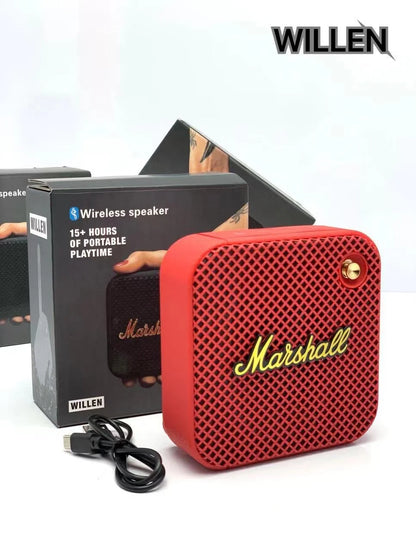 2026 Marshall Mini Retro Bluetooth Speaker, Compact Subwoofer, Portable & Long Battery Life for Outdoor Use