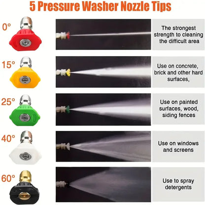 High Pressure Cleaning Water Gun M22-14 Copper Valve Core Car Washing Water Gun 1/4 Quick Connect 4000psi  With 5 Color Nozzles