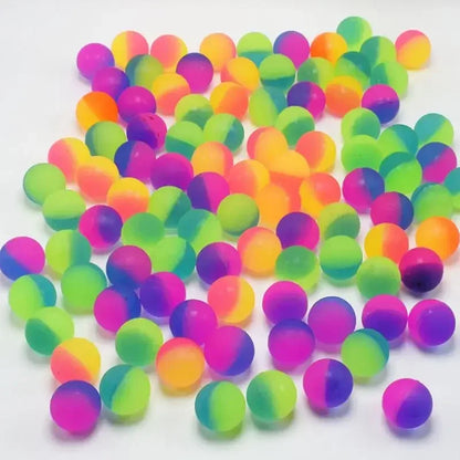 10Pcs 25mm Outdoor Bounce Ball Game Toys for Kids Birthday Party Favors Giveaway Pinata Filler Halloween Carnival Party Gift