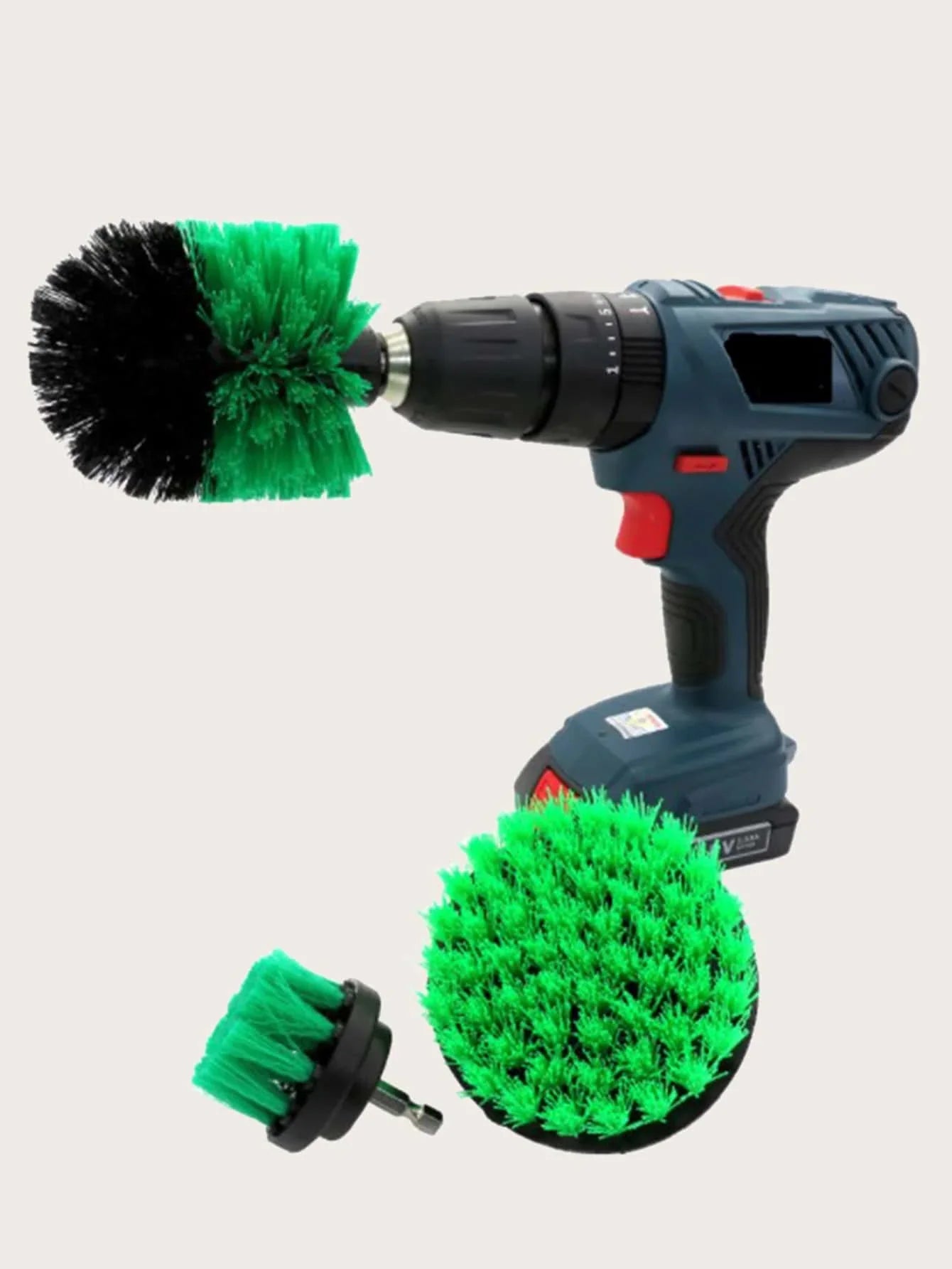 3Pcs/Set Electric Scrubber Brush Drill Brush Kit Plastic Round Cleaning Brush for Carpet Glass Car Tires Nylon Brushes
