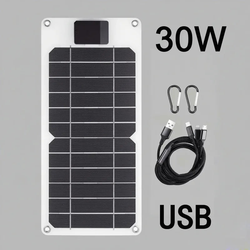 100W 5A-60A Solar Car Battery Charger Kit 5V/12V Fast Charging, high current fast charging Built-in Voltage Regulator