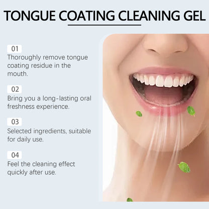 Tongue Cleaning Gel Removes Tongue Coating Inhibits Oral Bacteria Improve Bad Breath Fresh Breath Care Tongue Cleaning Gel Set