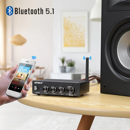 AIYIMA Audio A01 Pro TPA3116D2 Bluetooth Sound Power Amplifier 100W Mini Hifi Class D Stereo Amp Bass Treble for Home Theater