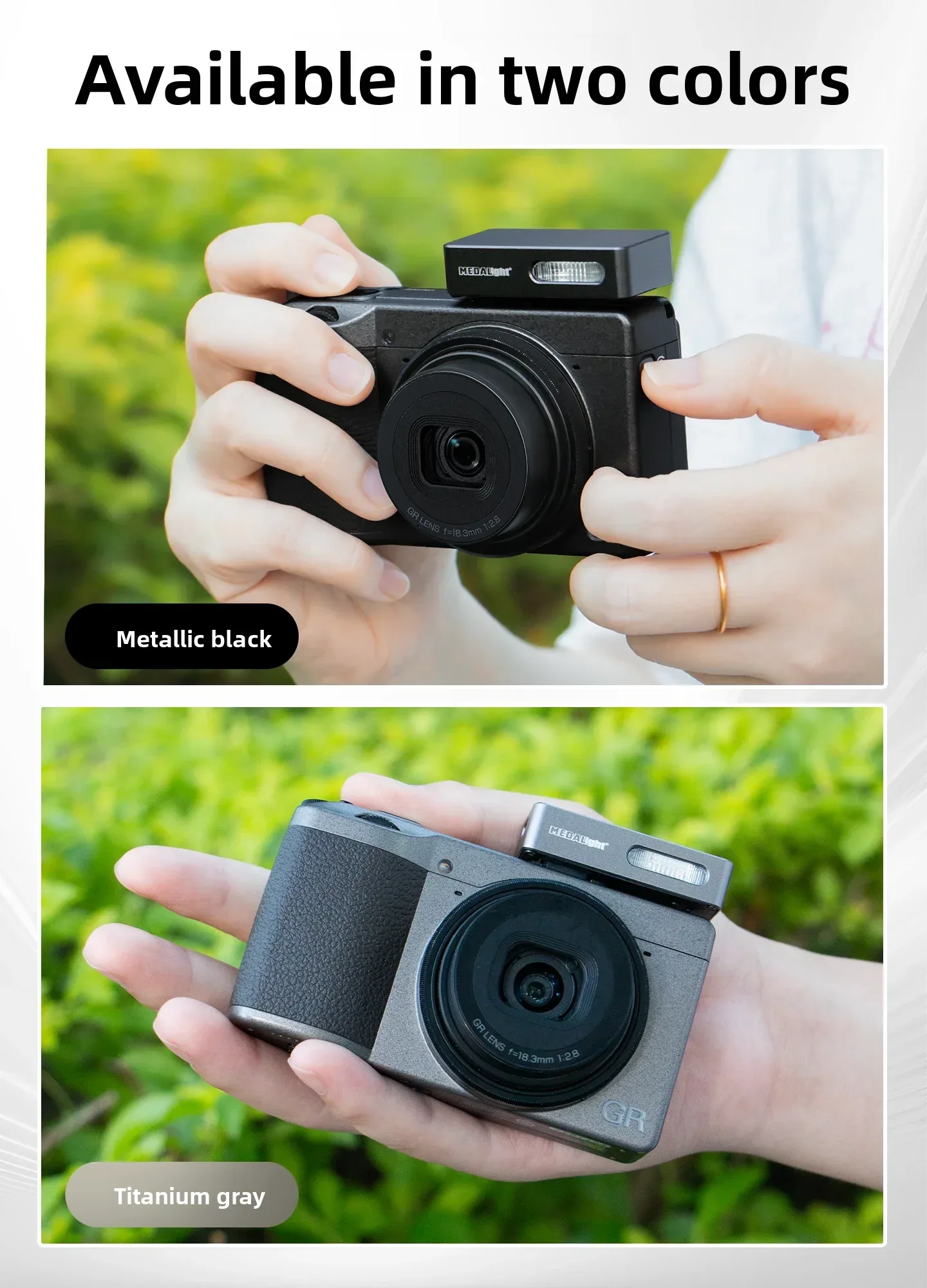 Medalight F20 Mini Rechargeable Camera Flash Light Speedlite for Ricoh GR4/GR3/GR3X for Fuji/Sony/Nikon/Canon/Leica Universal