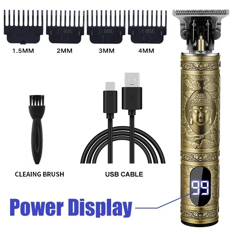 Electric Beard Trimmer for Men, Hair Cutting Machine, Rechargeable Hair Clipper, Barber Electric Shaver, Hot Sale