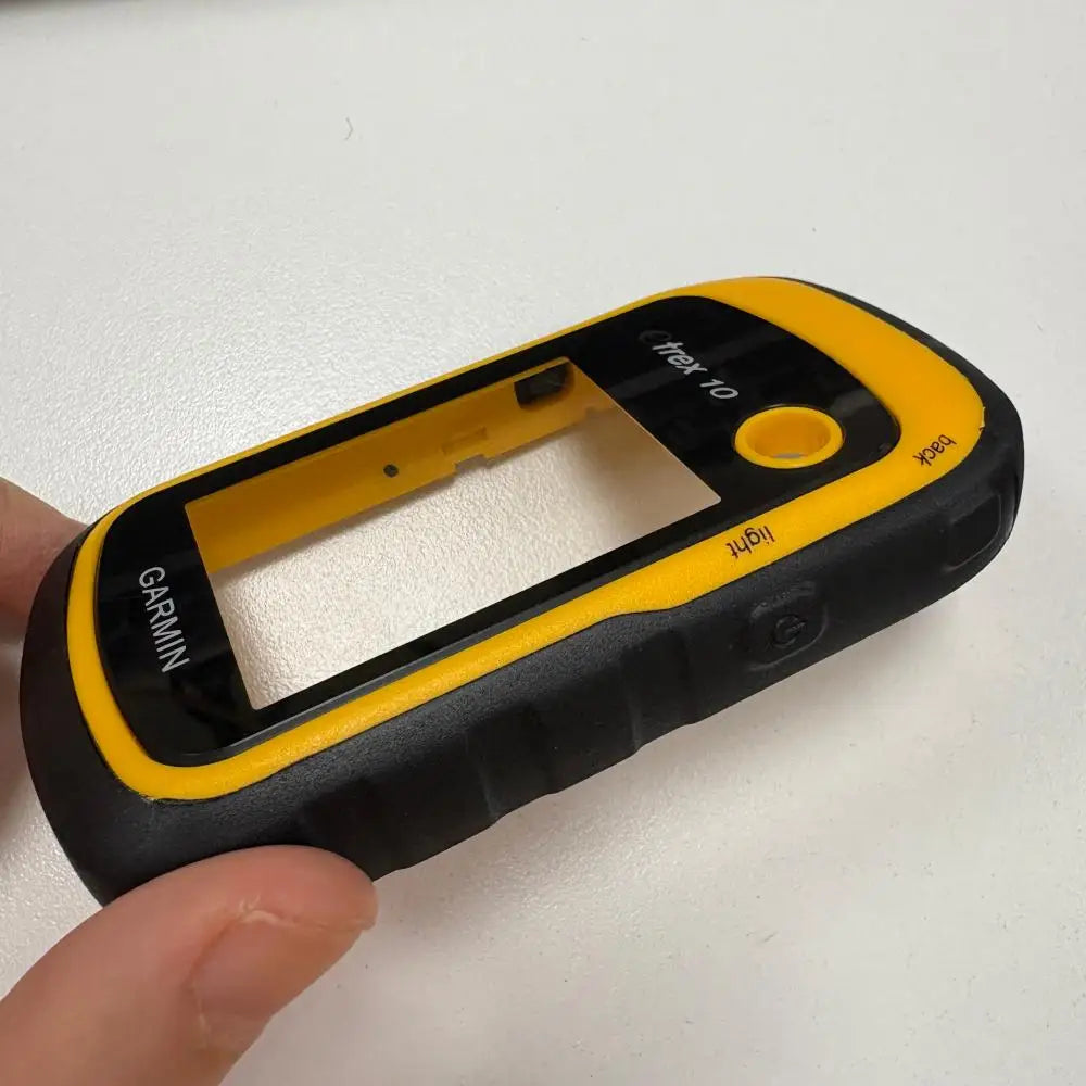 Garmin Etrex 10 Front Cover With Glass Panel With Power Button GPS Handheld Replacement Yellow Shell Repair