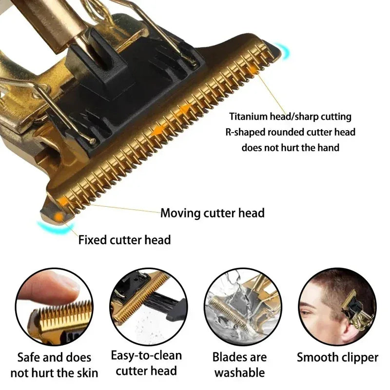 Electric Beard Trimmer for Men, Hair Cutting Machine, Rechargeable Hair Clipper, Barber Electric Shaver, Hot Sale