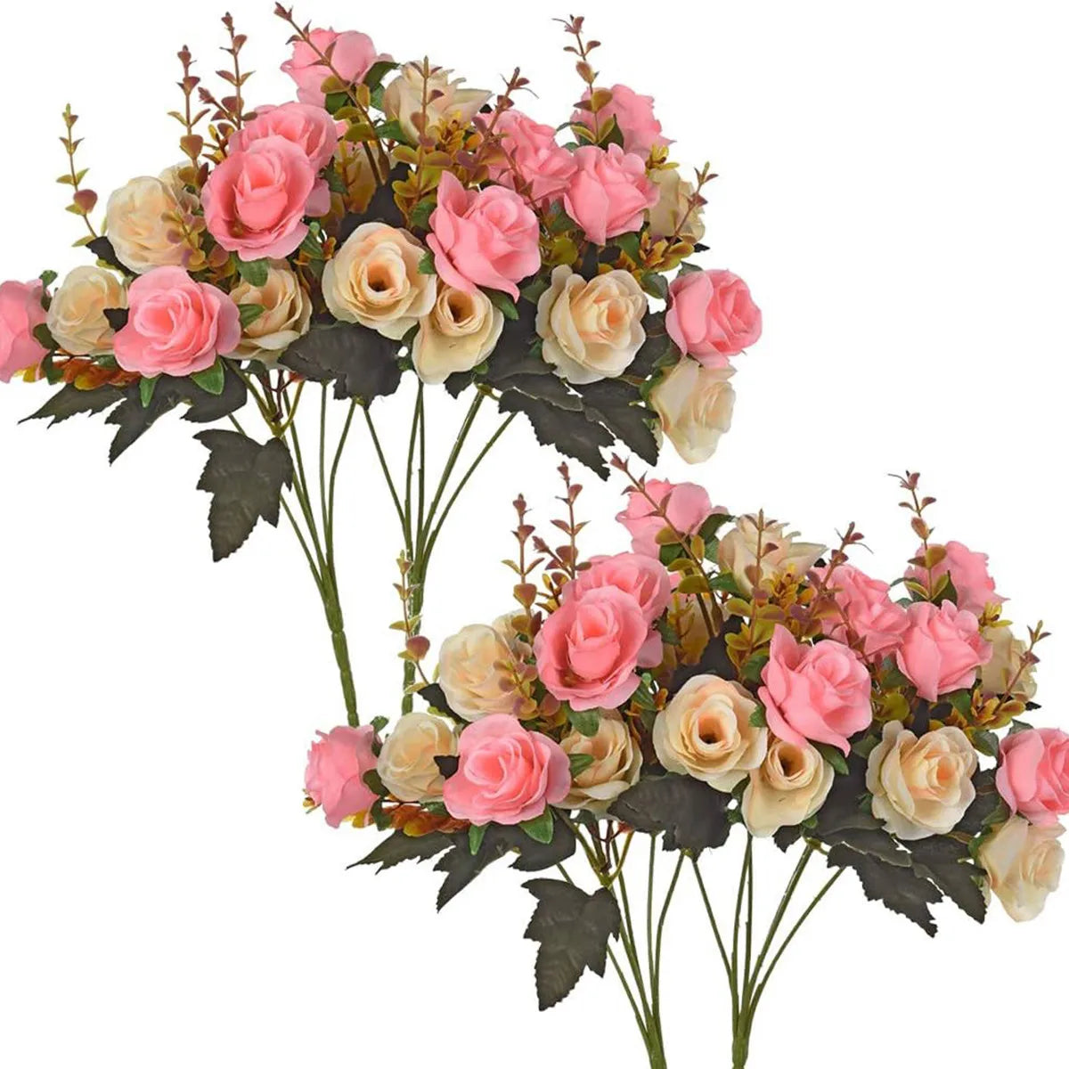 Silk rose Artificial Flowers Wedding Home Christmas Decoration bride Bouquet Diy gift Scrapbooking Wreaths wall Photography prop