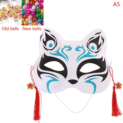1Pc Anime Fox Masks PVC Half Face Cat Mask Masquerade Festival Party Cosplay Props