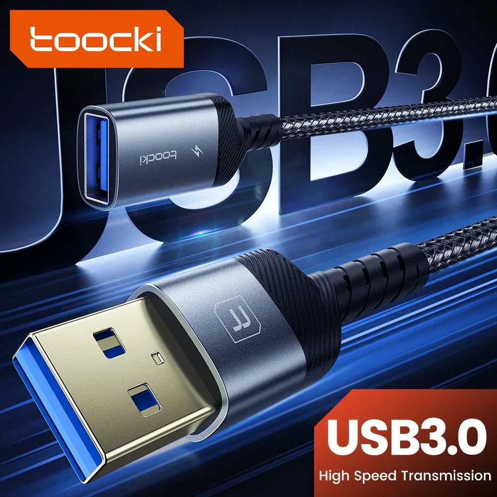Toocki USB3.0 Extension Cable Male to Female Hi-Speed Transmission Data Cable for PC Laptop TV Xbox USB Extender Cord