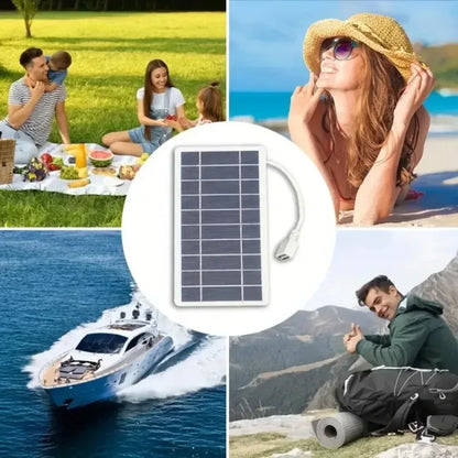 Portable USB Safe Stable Charger Solar Panel Charger, Compatible with Phones, Fans, Flashlights for Outdoor Travel Camping