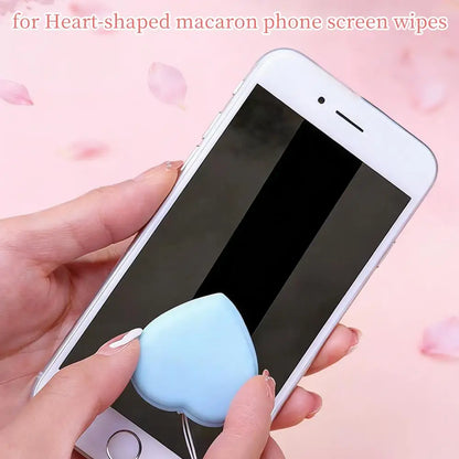 Macaron Mobile Phone Screen Wipe Macaron Portable Keychain for Mobile Computer Electronic Glasses Cleaner Cloth