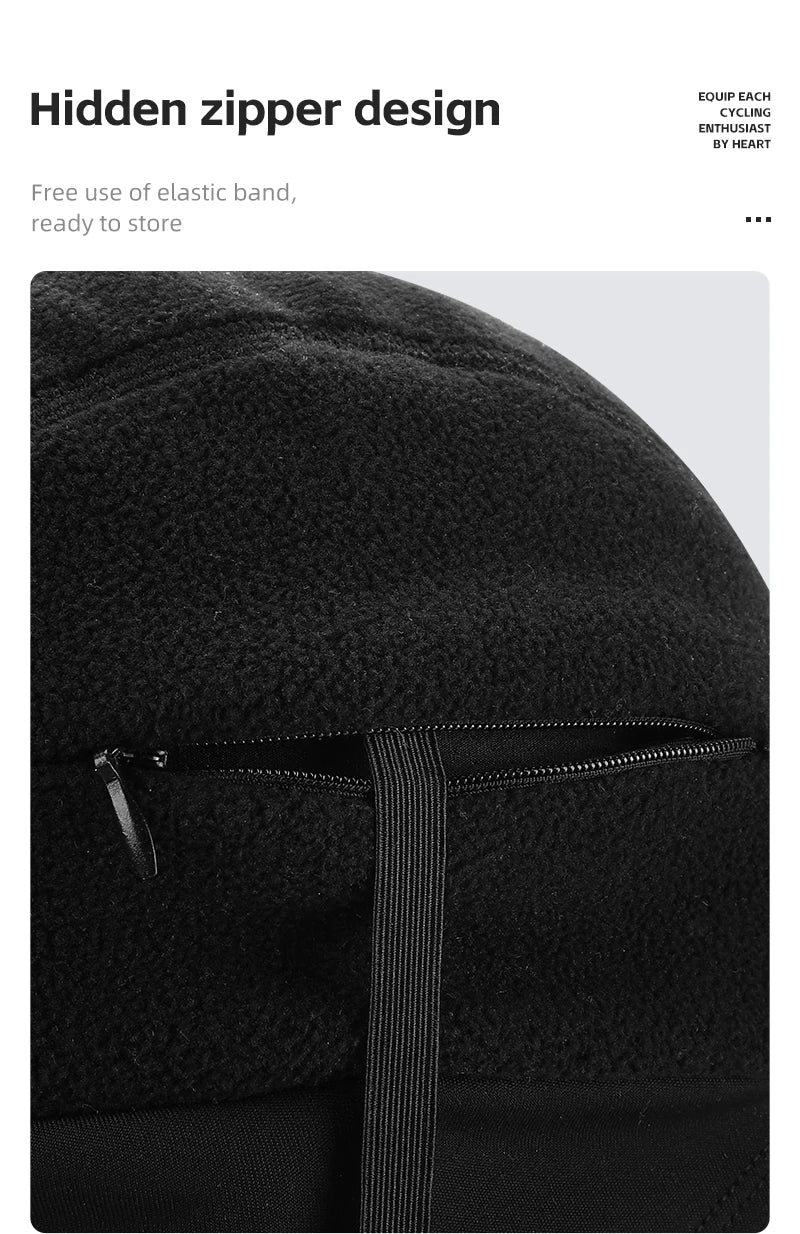 WEST BIKING Winter Cycling Cap With Brim Windproof Warm Sports Cap High Elastic Fleece Hiking Running Hat Cycling Equipment